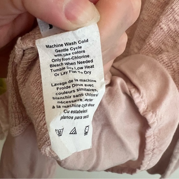 Anthropologie Left of Center Tunic Sweater Size Medium Textured Powder Pink - Picture 5 of 7